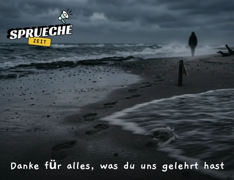 Trauersprüche – Einfühlsame Worte des Mitgefühls und der Erinnerung 14 Danke für alles, was du uns gelehrt hast