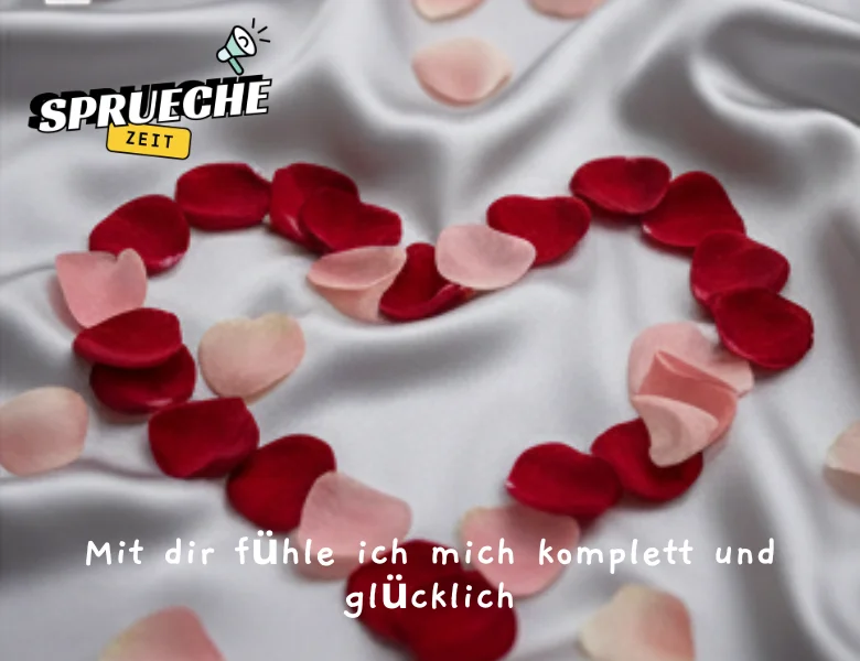 Liebessprüche – Worte, die von Herzen kommen 8 Mit dir fühle ich mich komplett und glücklich