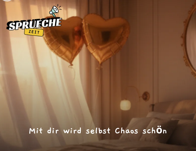 Liebessprüche – Worte, die von Herzen kommen 27 Mit dir wird selbst Chaos schön