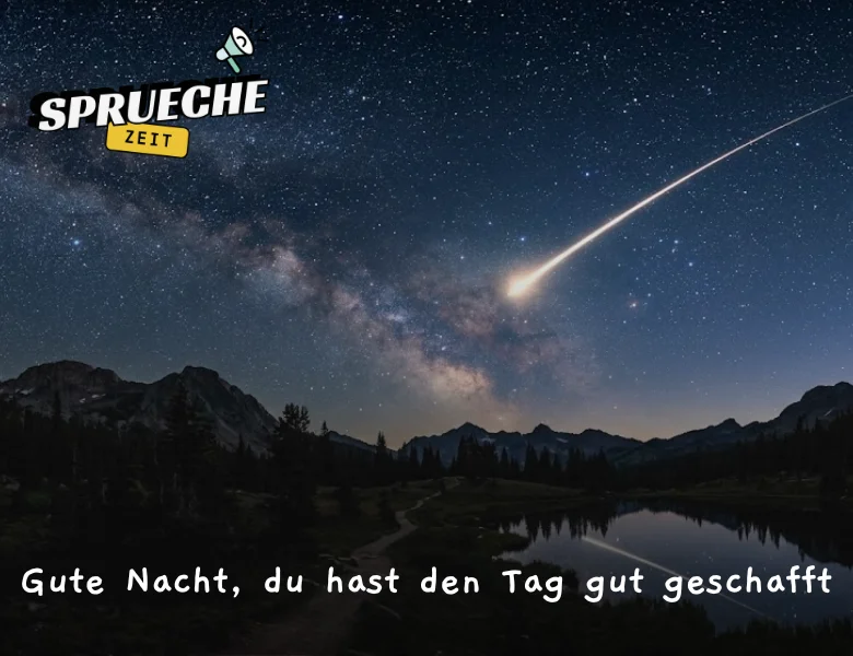 Gute Nacht, du hast den Tag gut geschafft