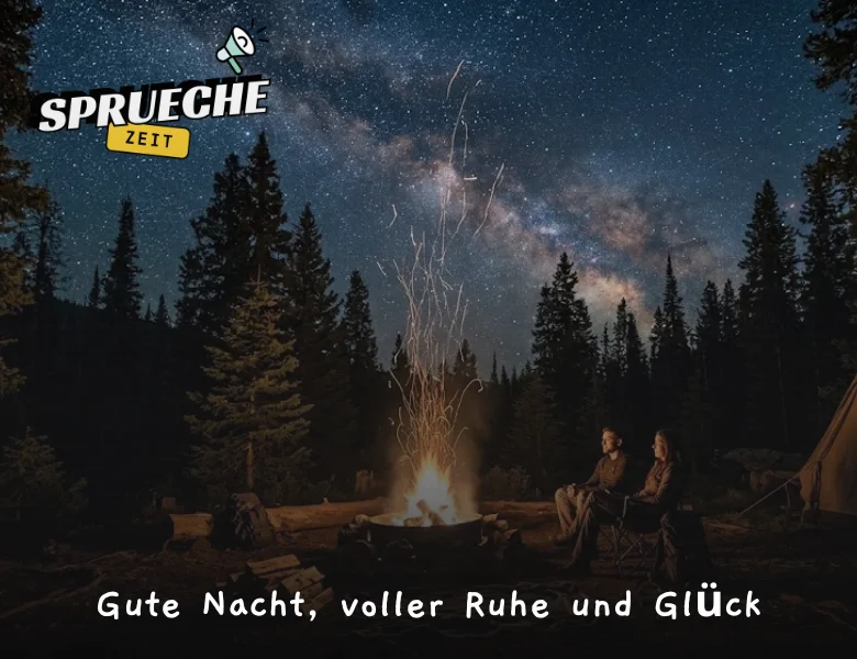 Gute Nacht, voller Ruhe und Glück