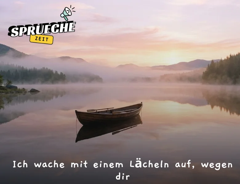 Ich wache mit einem Lächeln auf, wegen dir