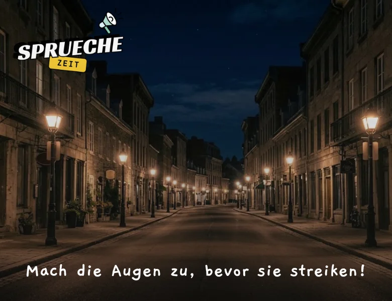 Mach die Augen zu, bevor sie streiken!
