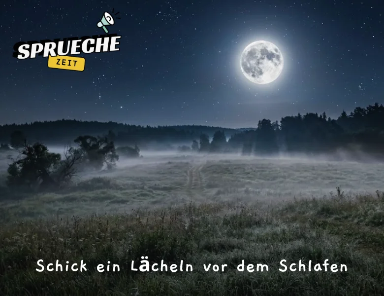 Schick ein Lächeln vor dem Schlafen